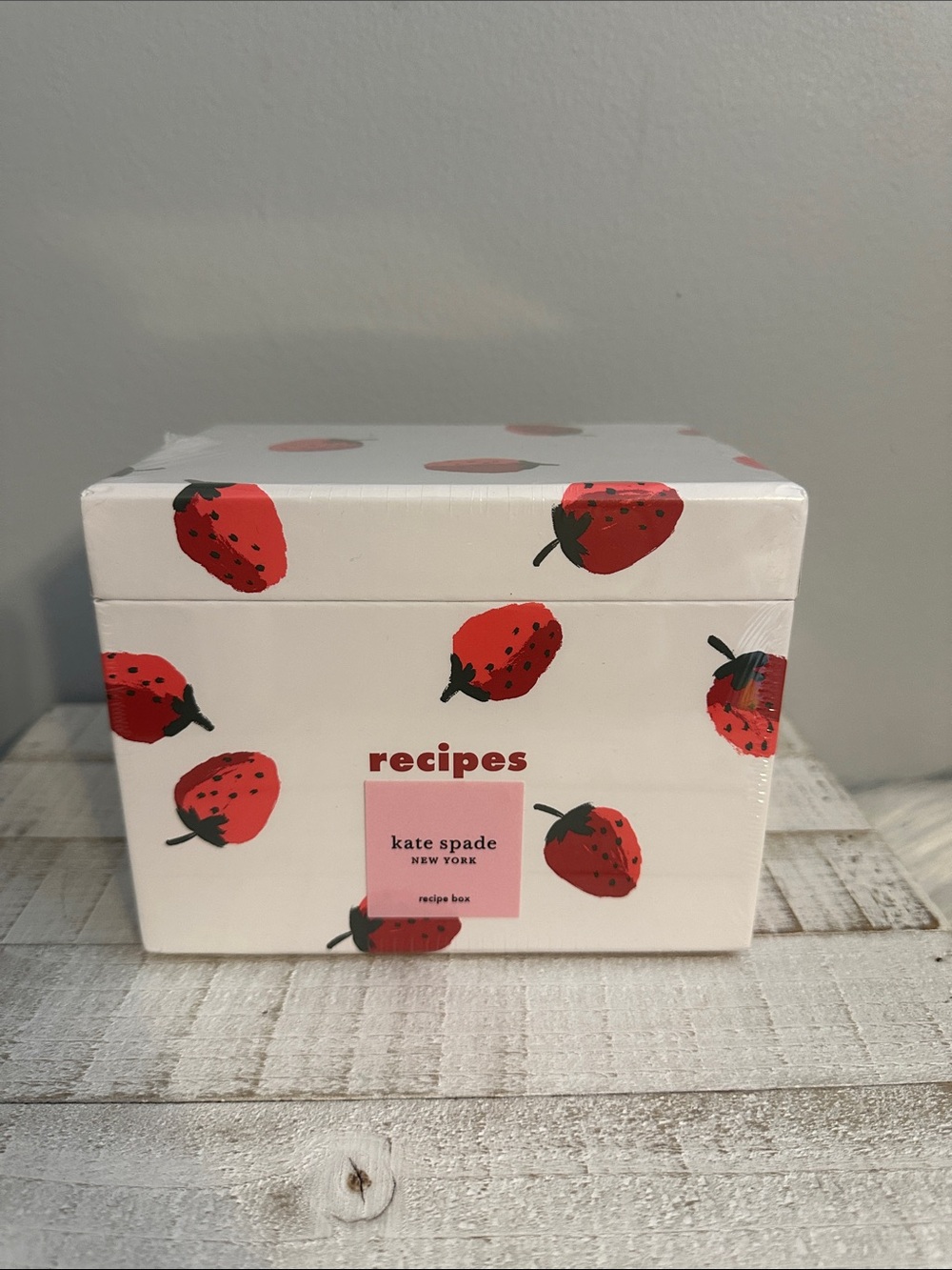 Nwt Kate spade strawberries recipe box